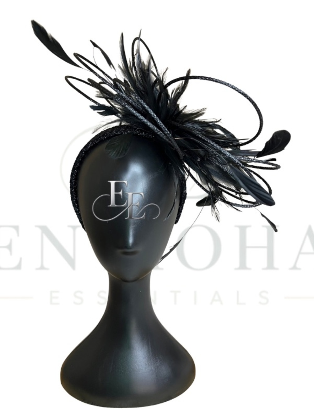 Black Feather Couture Fascinator Headband